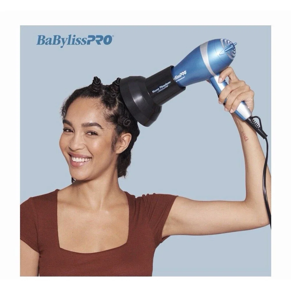 New BaBylissPRO Nano Titanium Universal Finger Diffuser Reduce Frizz Quick Style